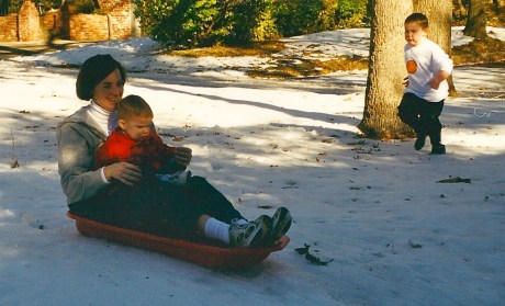 Sledding at Mimi's